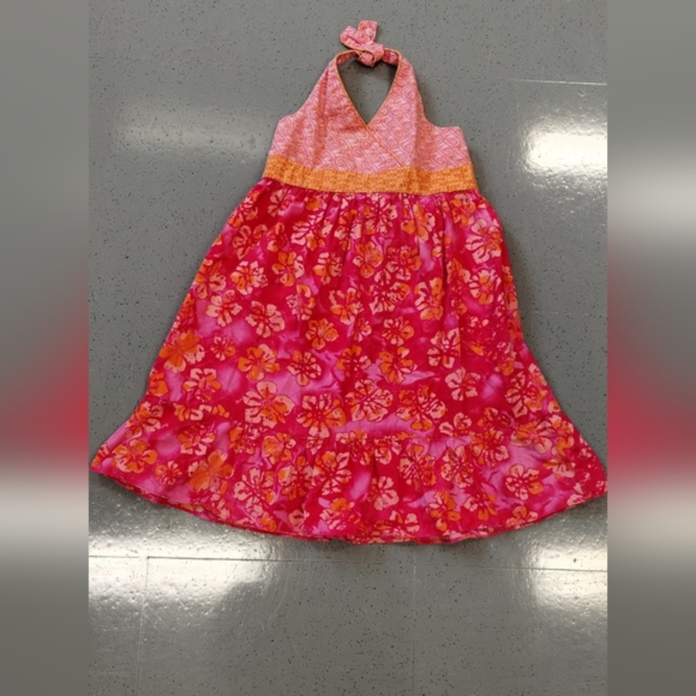 Youngland Girl size 5 Paisley polka dot Floral Stretch A Line Sleeveless Dress - Picture 2 of 13